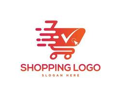 carrello carrello shopping logo design moderno vettore modello.