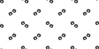orso zampa senza soluzione di continuità modello vettore polare orso orma sciarpa isolato cartone animato ripetere sfondo piastrella sfondo scarabocchio illustrazione design