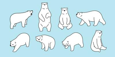 orso vettore polare orso icona logo cartone animato personaggio illustrazione simbolo design