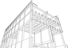 3d illustrazione di industriale edificio vettore