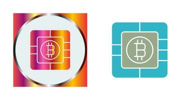 bitcoin patata fritta vettore icona