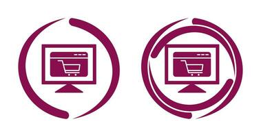 e-commerce sito web vettore icona