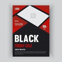 design del volantino di vendita del black friday per la promozione della tua attività vettore