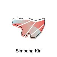 simpang kiri carta geografica città. vettore carta geografica di Provincia Aceh capitale nazione colorato disegno, illustrazione design modello su bianca sfondo