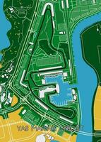 da corsa traccia carta geografica yas marina circuito nel abu dhabi Emirati Arabi Uniti, unito arabo Emirates vettore