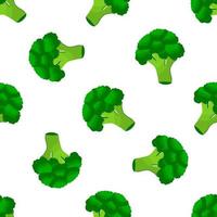illustrazione sul tema dei broccoli di erba con motivo luminoso vettore