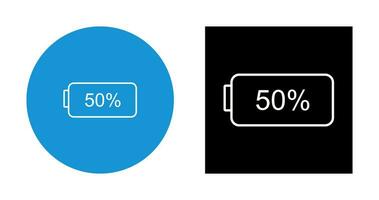 unico metà batteria vettore icona