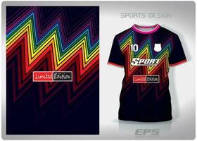 vettore gli sport camicia sfondo immagine.arcobaleno zigzag modello disegno, illustrazione, tessile sfondo per gli sport maglietta, calcio maglia camicia