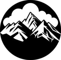 montagna - minimalista e piatto logo - vettore illustrazione
