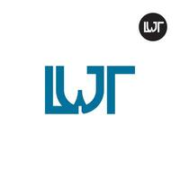 lettera lwt monogramma logo design vettore