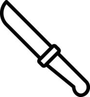 icona della linea di coltello vettore