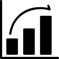 finanziario glifo icona vettore