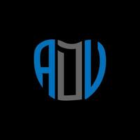 adv lettera logo creativo design. adv unico design. vettore