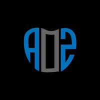 aoz lettera logo creativo design. aoz unico design. vettore