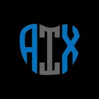 aix lettera logo creativo design. aix unico design. vettore