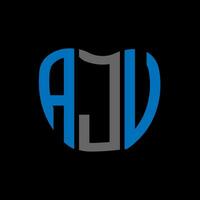 ajv lettera logo creativo design. ajv unico design. vettore