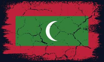 gratuito vettore piatto design grunge Maldive bandiera sfondo