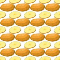 illustrazione sul tema della patata marrone con motivo luminoso vettore
