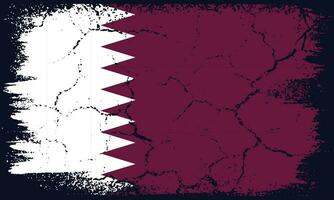gratuito vettore piatto design grunge Qatar bandiera sfondo