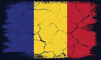 gratuito vettore piatto design grunge Romania bandiera sfondo