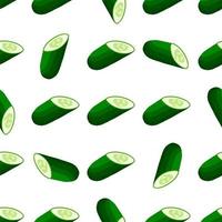 illustrazione sul tema del cetriolo verde con motivo luminoso vettore