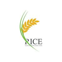 riso o Grano grano agricoltura logo design per il tuo attività commerciale e Prodotto nomi o per tutti il tuo idee vettore