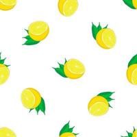 illustrazione sul tema grande limone giallo senza cuciture colorato vettore