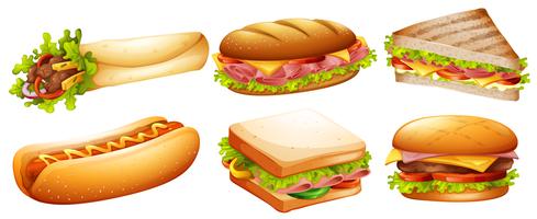Diversi tipi di fastfood