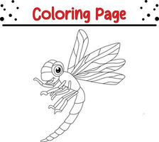 carino bug e insetto cartone animato colorazione pagina. animale illustrazione vettore. per bambini colorazione libro. vettore