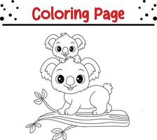 bradipo colorazione pagina per bambini. nero e bianca vettore illustrazione per colorazione libro