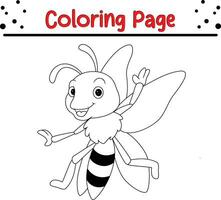 carino bug e insetto cartone animato colorazione pagina. animale illustrazione vettore. per bambini colorazione libro. vettore