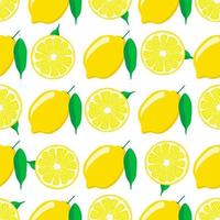 illustrazione sul tema grande limone giallo senza cuciture colorato vettore