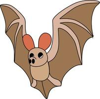 un' cartone animato pipistrello con un' grande naso e un' grande testa vettore