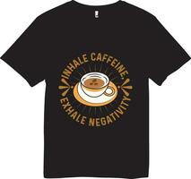 elevare il tuo le mattine con nostro caffè tipografia maglietta. artigianale per caffè amanti, Questo morbido, elegante tee vanta un' Impressionante design quello cattura il essenza di il tuo quotidiano birra. vettore