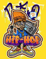 graffiti cartone animato illustrazioni nel vivace colori. strada arte hip-hop graffiti personaggio design nel vettore illustrazioni.
