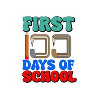 primo 100 giorni di scuola 1 vettore