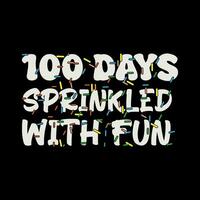 100 giorni cosparso con divertimento vettore