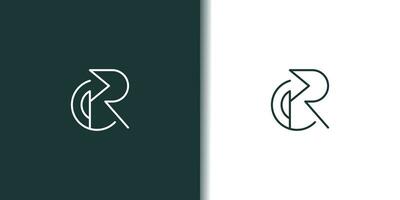 lettera r logo design elemento vettore con moderno concetto