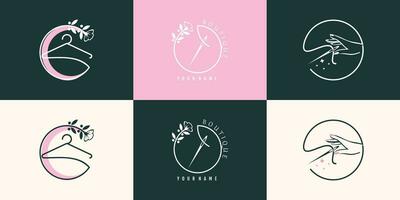 boutique logo design elemento vettore con moderno concetto