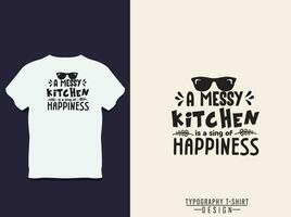 cibo e cucina tipografia t camicia design vettore