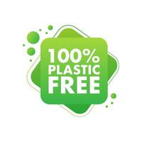 plastica gratuito verde icona distintivo. bpa plastica gratuito chimico marchio. vettore illustrazione