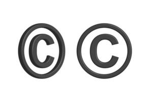 diritto d'autore simbolo, diritto d'autore logo icona. vettore azione illustrazione