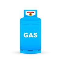 gas cilindro vettore cisterna. gpl propano bottiglia icona contenitore. ossigeno gas. vettore azione illustrazione.