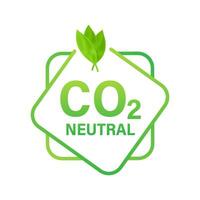 carbonio neutro logo, grande design per qualunque scopi. carbonio neutro. vettore icona. trasporto logo. pianeta terra