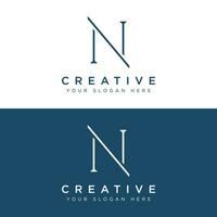 logo design per il iniziale lettera n con unico e creativo geometria. logo per attività commerciale, marca, attività commerciale carta o identità. vettore