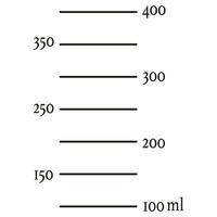 scala 400 ml liquido volume. misurazione tazza o brocca per preparazione cucinando. vettore illustrazione.