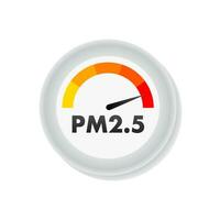 aria inquinamento icona, pm 2,5. prevenzione cartello. vettore azione illustrazione