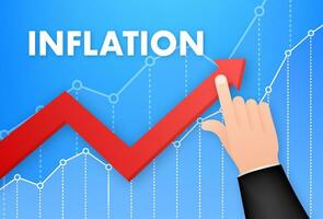 inflazionistico finanziario crisi. inflazione estimatore o misura. vettore azione illustrazione