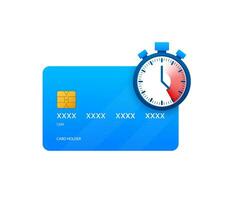 3d icona con veloce pagamenti. veloce i soldi. denaro contante prestito. digitale banca. vettore