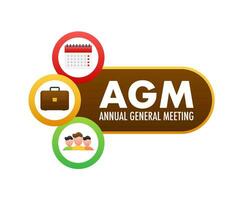 agm annuale generale incontro. calendario promemoria. vettore azione illustrazione